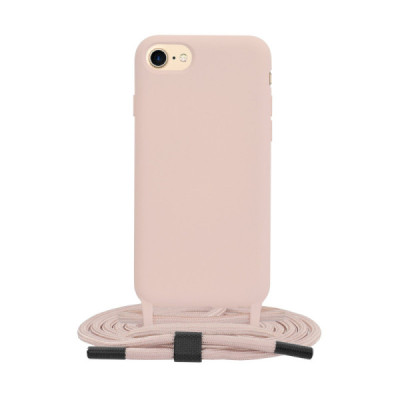 Husa pentru iPhone 7 / 8 / SE 2, SE 2020 / SE 3, SE 2022 - Techsuit Crossbody Lanyard - Pink - 1
