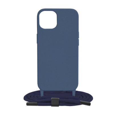 Husa pentru iPhone 13 - Techsuit Crossbody Lanyard - Blue - 8