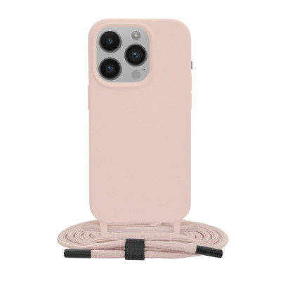 Husa pentru iPhone 14 Pro - Techsuit Crossbody Lanyard - Pink - 1