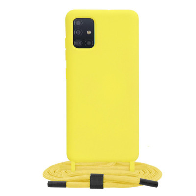 Husa pentru Samsung Galaxy A51 4G - Techsuit Crossbody Lanyard - Yellow - 1