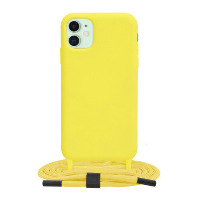 Husa pentru iPhone 11 - Techsuit Crossbody Lanyard - Yellow - 1