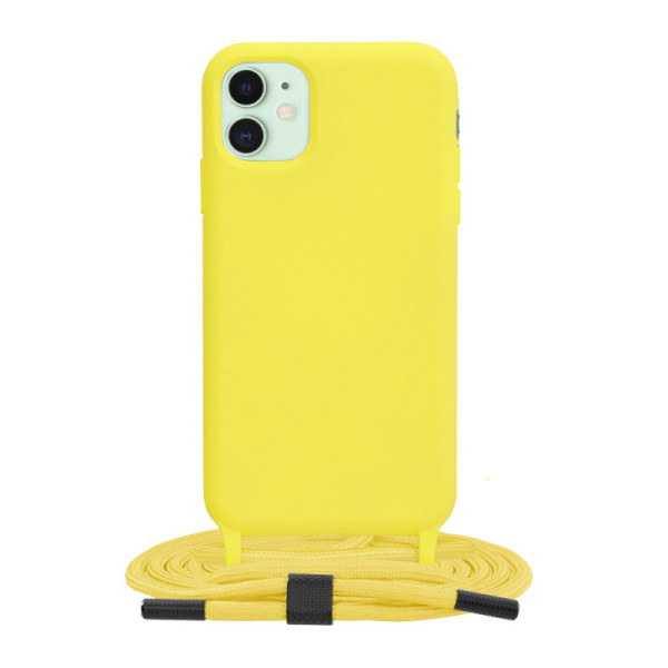 Husa pentru iPhone 11 - Techsuit Crossbody Lanyard - Yellow