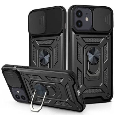 Husa pentru iPhone 12 / 12 Pro - Techsuit CamShield Series - Black - 1
