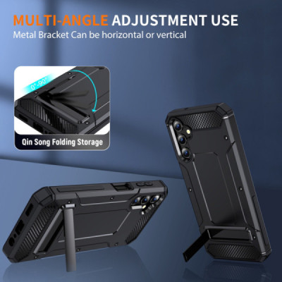 Husa pentru Samsung Galaxy S23 FE - Techsuit Hybrid Armor Kickstand - Black - 3