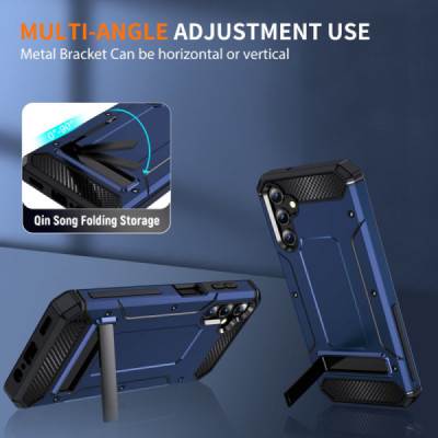 Husa pentru Samsung Galaxy S23 FE - Techsuit Hybrid Armor Kickstand - Blue - 3