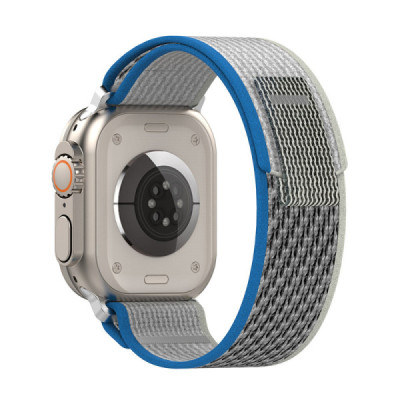 Curea pentru Apple Watch 1/2/3/4/5/6/7/8/9/SE/SE 2 (38/40/41mm) - Techsuit Watchband (W039) - Blue / Gray - 1