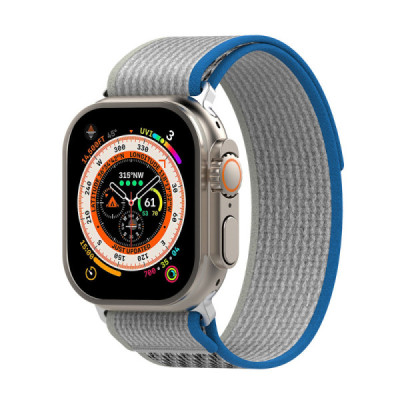 Curea pentru Apple Watch 1/2/3/4/5/6/7/8/9/SE/SE 2 (38/40/41mm) - Techsuit Watchband (W039) - Blue / Gray - 2