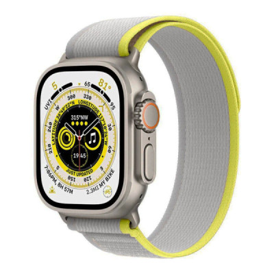 Curea pentru Apple Watch 1/2/3/4/5/6/7/8/9/SE/SE 2 (38/40/41mm) - Techsuit Watchband (W039) - Yellow / Gray - 2