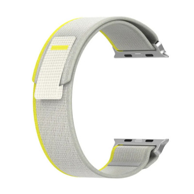 Curea pentru Apple Watch 1/2/3/4/5/6/7/8/9/SE/SE 2 (38/40/41mm) - Techsuit Watchband (W039) - Yellow / Gray - 3