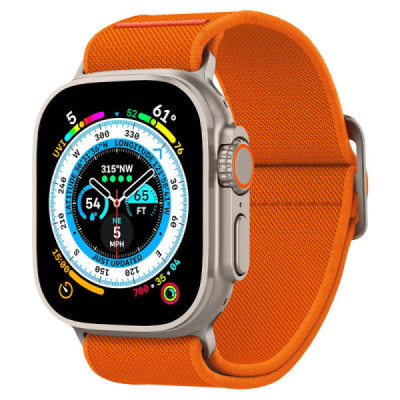 Curea pentru Apple Watch 1/2/3/4/5/6/7/8/9/SE/SE 2/Ultra/Ultra 2 (42/44/45/49mm) - Spigen Fit Lite Ultra - Orange - 1