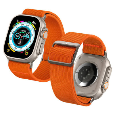 Curea pentru Apple Watch 1/2/3/4/5/6/7/8/9/SE/SE 2/Ultra/Ultra 2 (42/44/45/49mm) - Spigen Fit Lite Ultra - Orange - 2