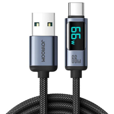 Cablu de date USB la Type-C 66W, 1.2m - JoyRoom (S-AC066A16) - Black - 1
