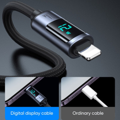 Cablu de date USB la Lightning 2.4A, 1.2m - JoyRoom (S-AL012A16) - Black - 3