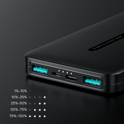 Baterie Externa 2x USB, Type-C, Micro-USB, 2.1A, 10000mAh - JoyRoom (JR-T012) - Black - 4