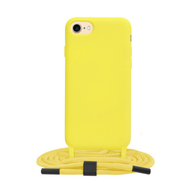 Husa pentru iPhone 7 / 8 / SE 2, SE 2020 / SE 3, SE 2022 - Techsuit Crossbody Lanyard - Yellow - 1