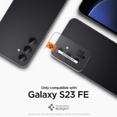 Folie Camera pentru Samsung Galaxy S23 FE (set 2) - Spigen Glas.tR Optik - Black - 2