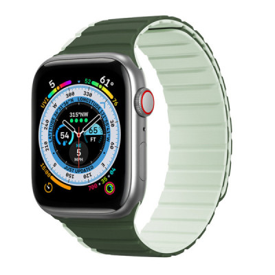 Curea pentru Apple Watch 1/2/3/4/5/6/7/8/9/SE/SE 2 (38/40/41mm) - Dux Ducis LD Series - Green - 1