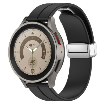 Curea pentru Samsung Galaxy Watch 4/5/Active 2, Huawei Watch GT 3 (42mm)/GT 3 Pro (43mm) - Techsuit Watchband (W011) - Black - 3