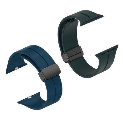 Curea pentru Apple Watch 1/2/3/4/5/6/7/8/9/SE/SE 2 (38/40/41mm) - Techsuit Watchband (W011) - Teal Green - 5