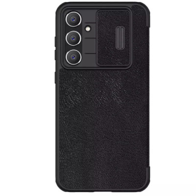 Husa pentru Samsung Galaxy S23 FE - Nillkin Qin Pro Leather Case - Black - 1