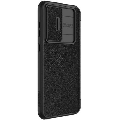 Husa pentru Samsung Galaxy S23 FE - Nillkin Qin Pro Leather Case - Black - 4