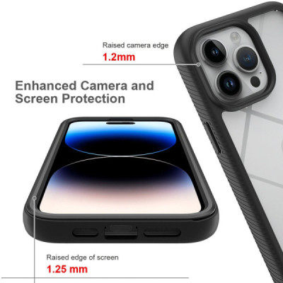 Husa pentru iPhone 15 Pro + Folie - Techsuit Defense360 Pro - Black - 5