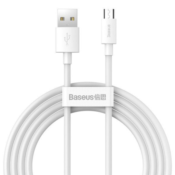 Cablui de date USB, Type-C, 2.1A, 480Mbps, 1.5m  (set 2) - Baseus (TZCAMZJ-02) - White