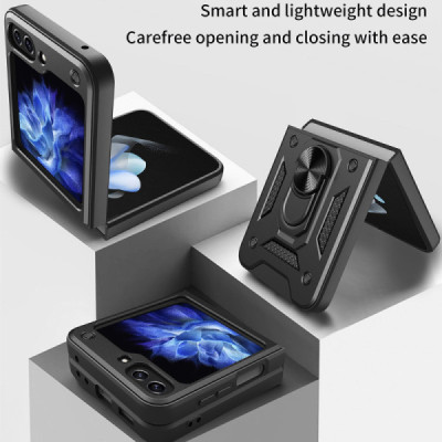 Husa pentru Samsung Galaxy Z Flip5 - Techsuit CamShield Series - Black - 7