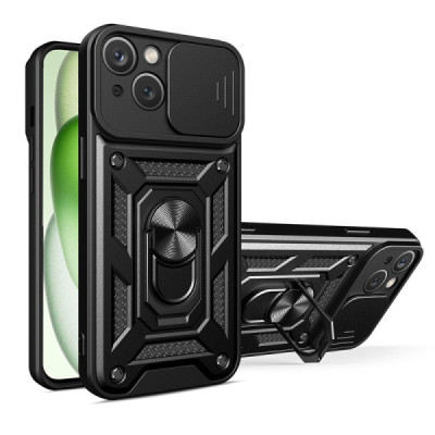 Husa pentru iPhone 15 - Techsuit CamShield Series - Black - 1