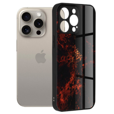 Husa pentru iPhone 15 Pro Max - Techsuit Glaze Series - Red Nebula - 1