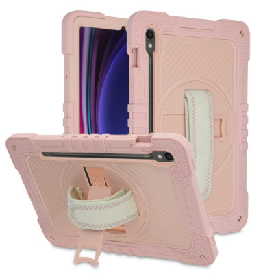 Husa pentru Samsung Galaxy Tab S9 Plus / S9 FE Plus - Techsuit StripeShell 360 - Pink - 1