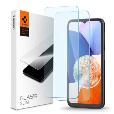 Folie pentru Samsung Galaxy A14 4G / A14 5G (set 2) - Spigen Glas.tR Slim - Clear - 1
