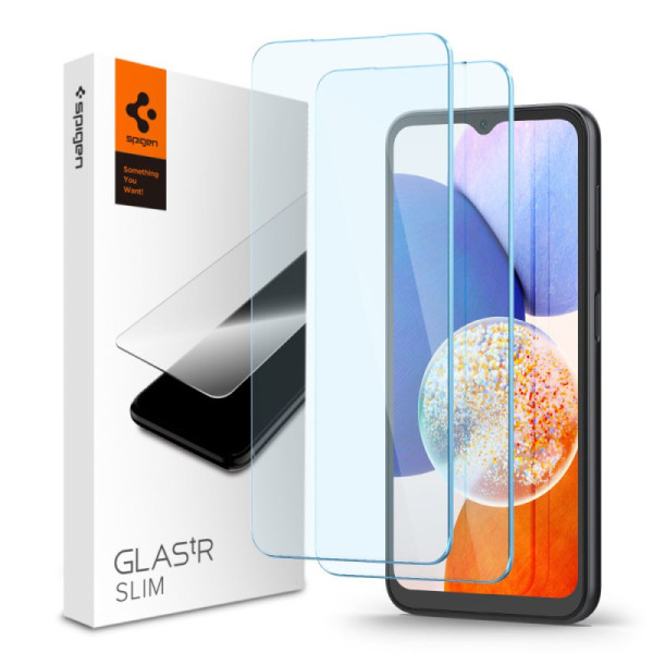 Folie pentru Samsung Galaxy A14 4G / A14 5G (set 2) - Spigen Glas.tR Slim - Clear