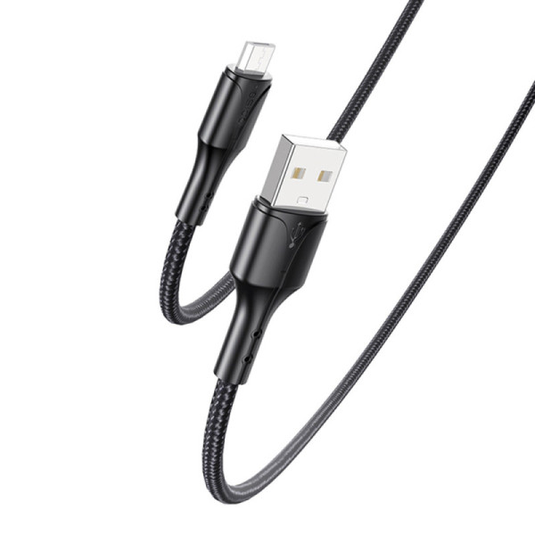 Cablu de Date Micro-USB 2.4A, 480Mbps, 1.2m - Yesido (CA97) - Black