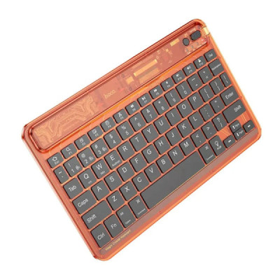 Tastatura Wireless Bluetooth, 500mAh - Hoco Transparent Discovery Edition (S55) - Citrus Color - 1