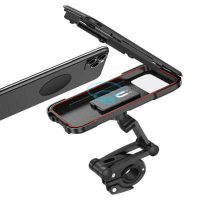 Suport pentru Bicicleta, Smartphone-uri 4.5 - 7 inch, IPX4 - Hoco Rider (CA101) - Black - 6