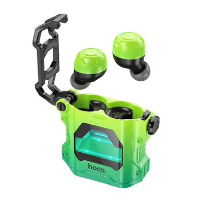 Casti Gaming Bluetooth TWS cu Microfon - Hoco (EW33) - Fluorescent Green - 1