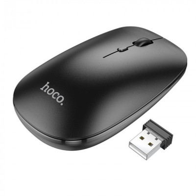 Mouse Wireless 2.4G, 800/1200/1600 DPI - Hoco (GM15) - Black - 1