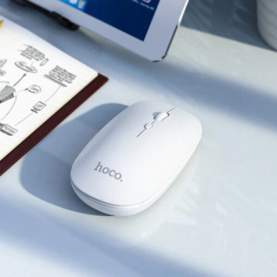 Mouse Wireless 2.4G, 800/1200/1600 DPI - Hoco (GM15) - White - 5