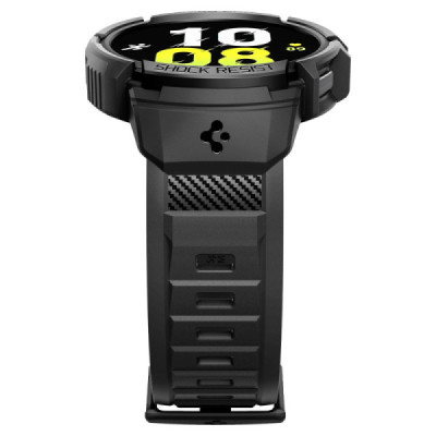 Husa pentru Samsung Galaxy Watch6 40mm + Curea - Spigen Rugged Armor Pro - Black - 3