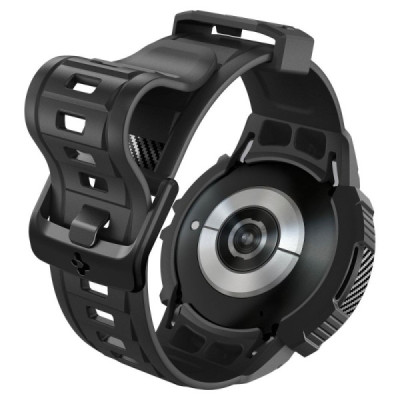 Husa pentru Samsung Galaxy Watch6 40mm + Curea - Spigen Rugged Armor Pro - Black - 4