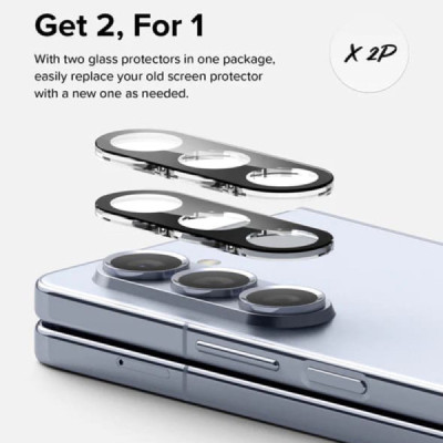Folie Camera pentru Samsung Galaxy Z Fold5 (set 2) - Ringke Camera Protector Glass - Black - 2