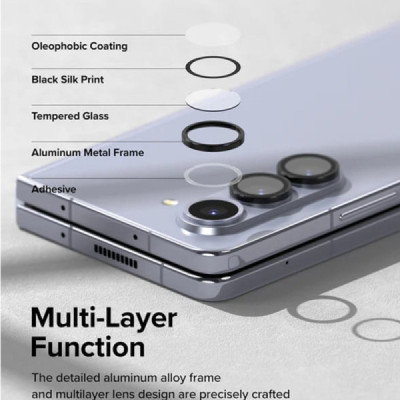 Folie Camera pentru Samsung Galaxy Z Fold5 - Ringke Camera Lens Frame Glass - Black - 2