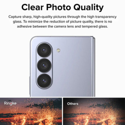 Folie Camera pentru Samsung Galaxy Z Fold5 - Ringke Camera Lens Frame Glass - Black - 6