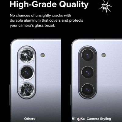 Protectie Camera pentru Samsung Galaxy Z Fold5 - Ringke Camera Styling - Black - 4