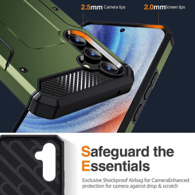 Husa pentru Samsung Galaxy A54 - Techsuit Hybrid Armor Kickstand - Green - 5