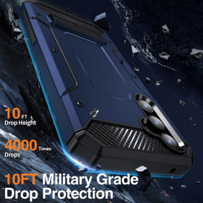 Husa pentru Samsung Galaxy A54 - Techsuit Hybrid Armor Kickstand - Blue - 3