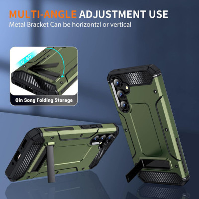 Husa pentru Samsung Galaxy A34 5G - Techsuit Hybrid Armor Kickstand - Green - 3