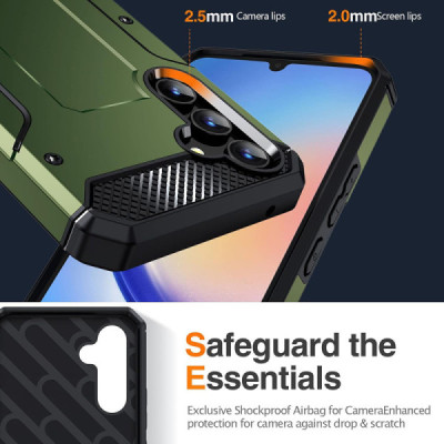 Husa pentru Samsung Galaxy A34 5G - Techsuit Hybrid Armor Kickstand - Green - 5