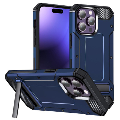 Husa pentru iPhone 15 Pro Max - Techsuit Hybrid Armor Kickstand - Blue - 1